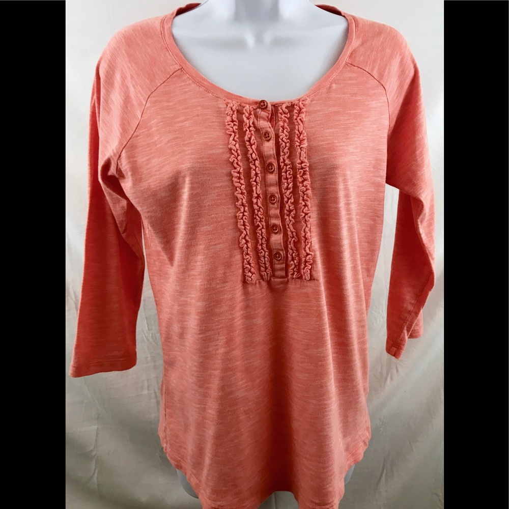 LL.Bean women’s XS Reg orange casual shirt